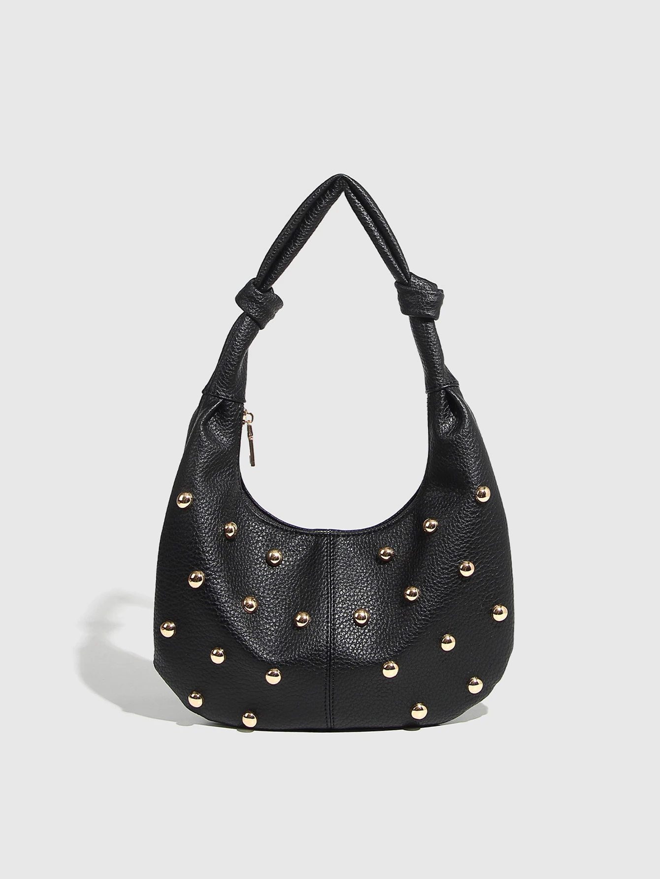 

Simple and versatile tote bag, stylish large capacity shoulder bag, personalized rivet underarm bag