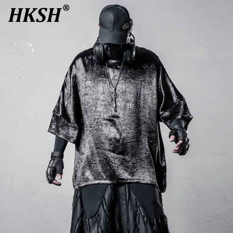 HKSH Niche Design Men Tide Dark Punk Summer Thin Yamamoto Trend Handsome Pattern Techwear T-shirt Half Length Sleeve Tees HK4620