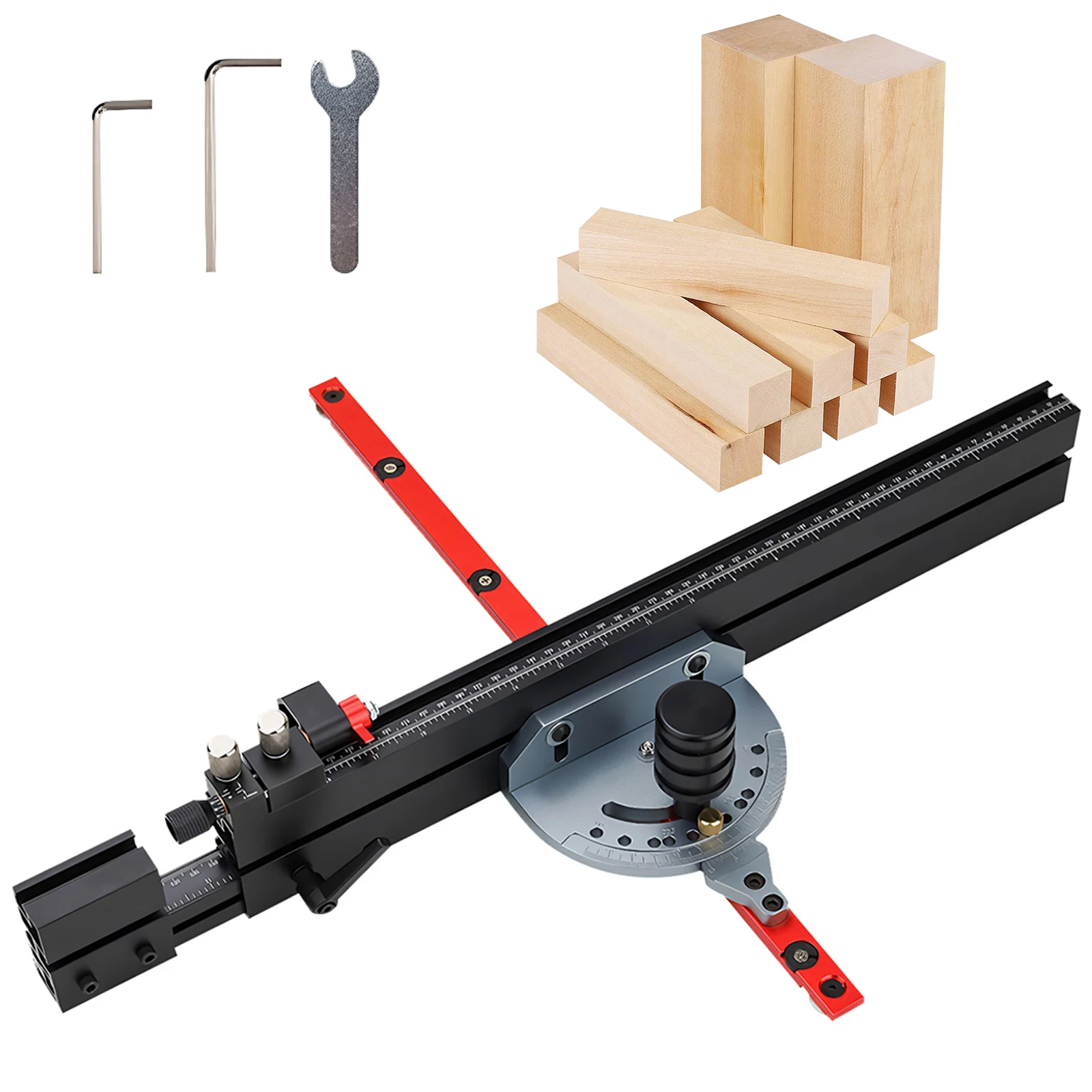 

Прецизионный регулируемый угломер для настольной пилы, система угломеров с стандартным пазом 3/4 x 3/8 дюйма, инструменты для деревообработки