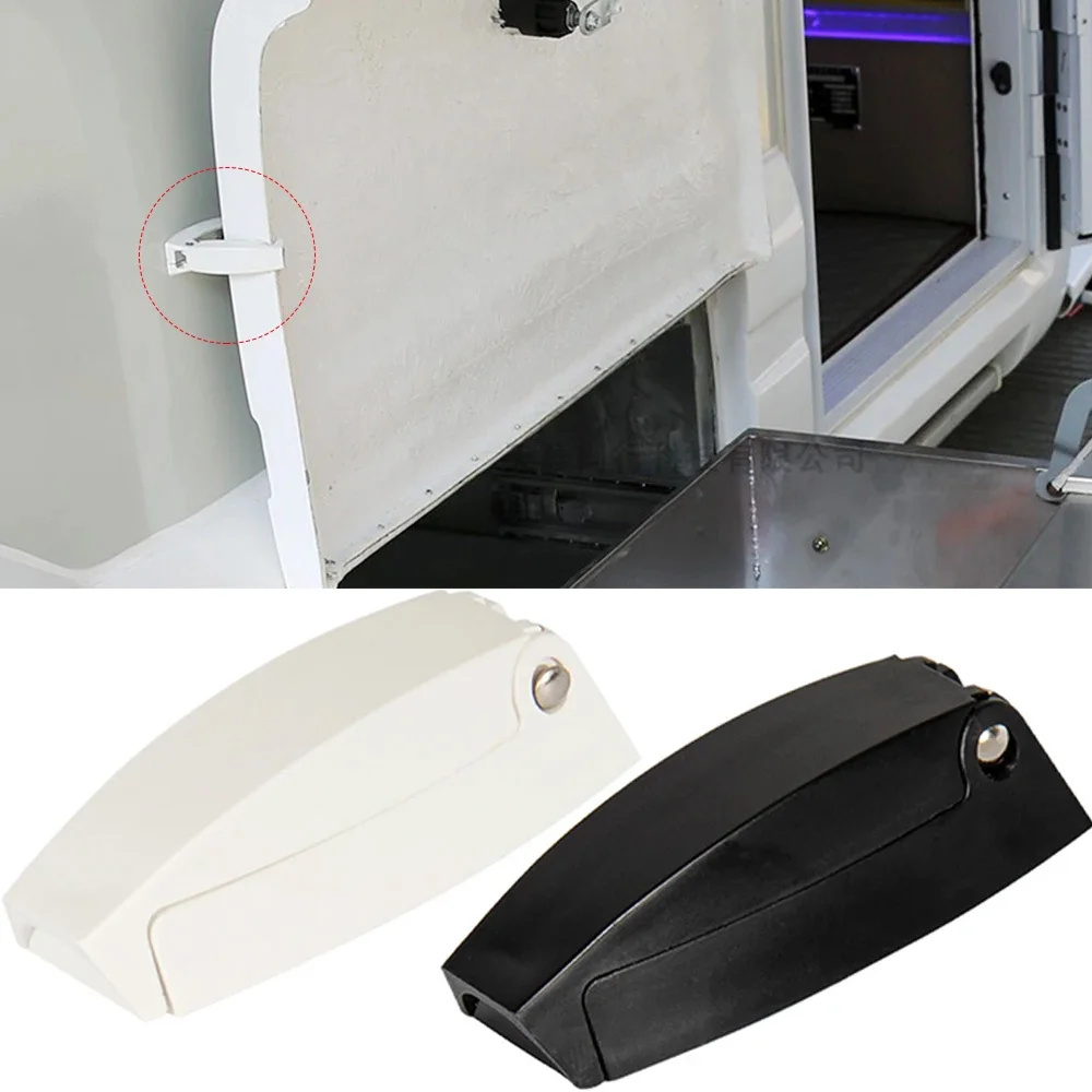 RV Door Catch Holder ABS Latch Dual Color For Motorhome Caravan Truck Van Travel Baggage Camper Trailer Accessories
