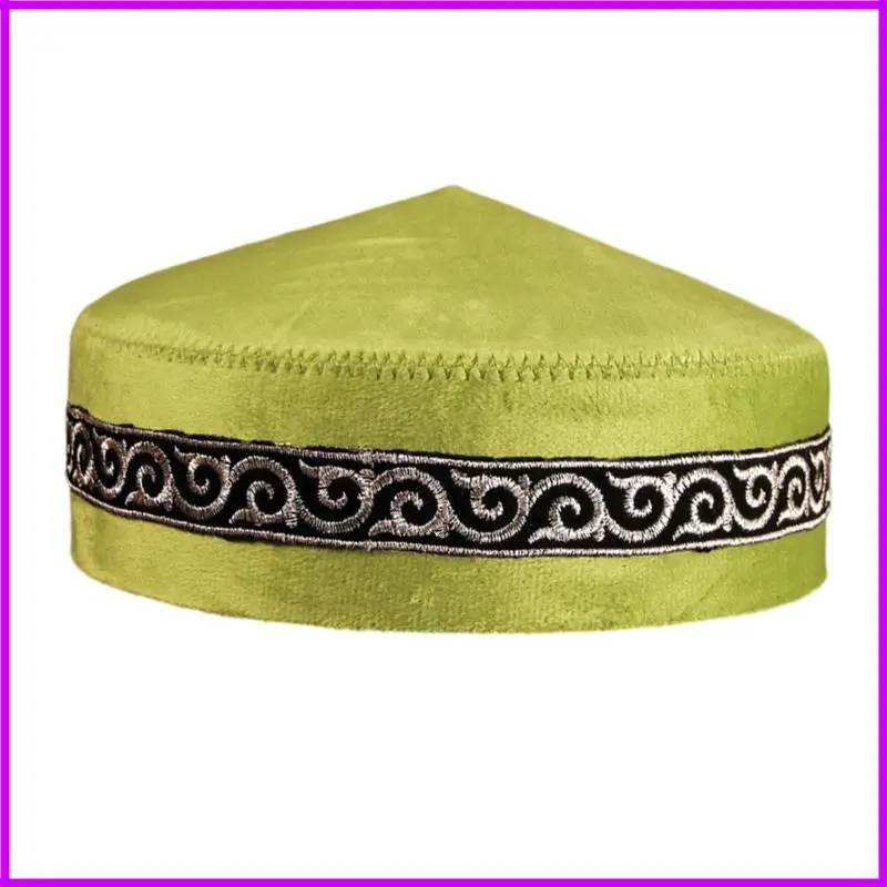 قبعة جمجمة كلاسيكية عرقية للرجال والنساء، ناعمة تقليدية في المملكة العربية السعودية الإسلامية #5