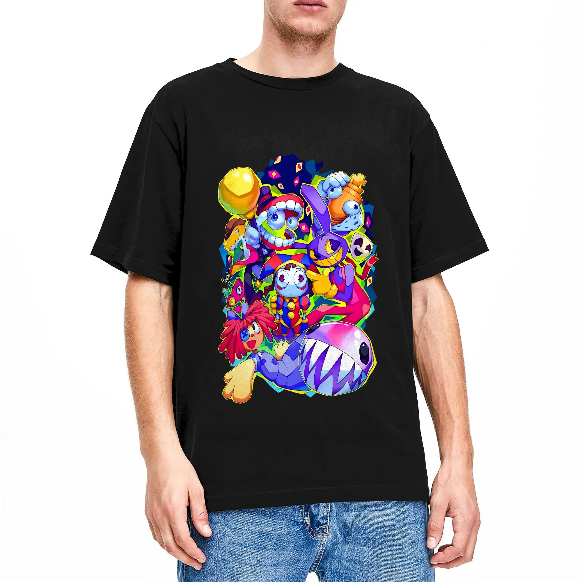 Casual T-Shirt Summer Digital Circus Leisure T Shirts  Cotton Tshirt for Couple Y2K Classic Design Short Sleeve Top Tees