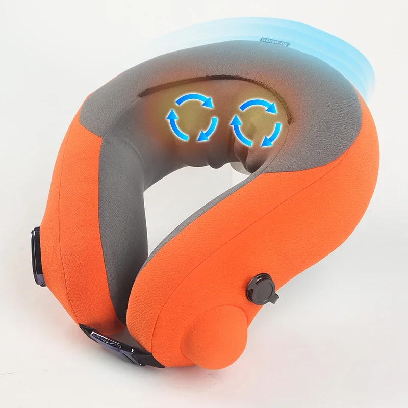 Custom Portable Cordless 3D Hooded Electric Neck Massage Pillow Intelligent Remote Heating for Home Car Airplane Body and Hand f