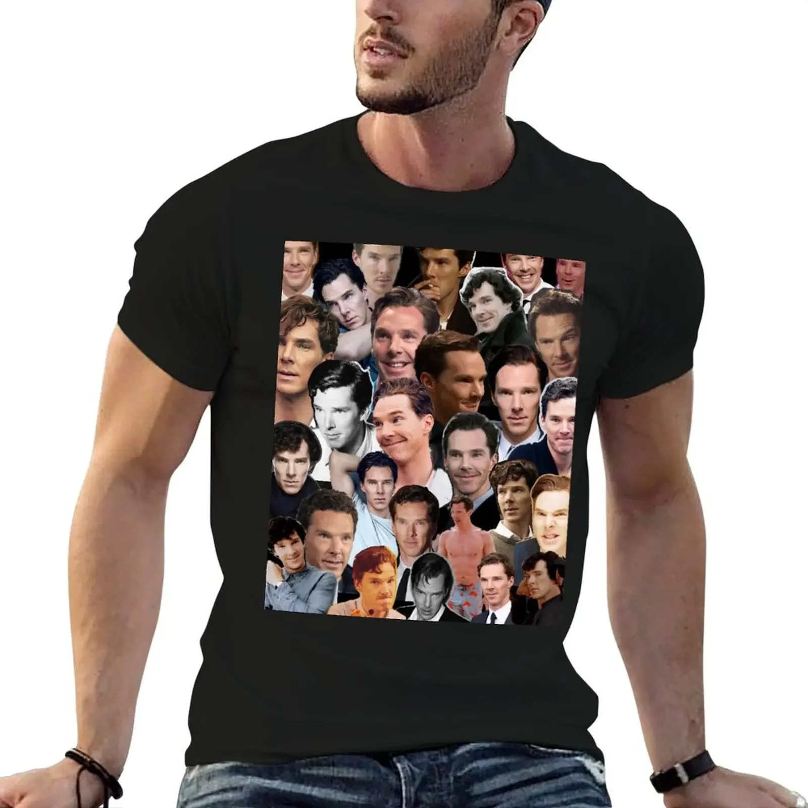 Benedict Cumberbatch Collage T-Shirt quick drying plus size tops boys whites Short sleeve tee funny t shirts men