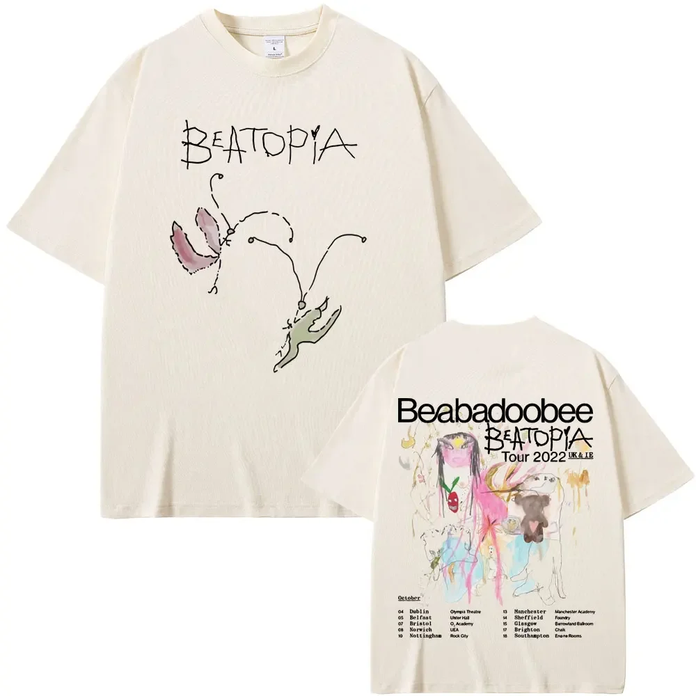 Beabadoobee Beatopia Tour T-shirt Men Women Fashion Harajuku Tshirt Male Casual Cotton Oversized Streetwear Aesthetic T Shirts