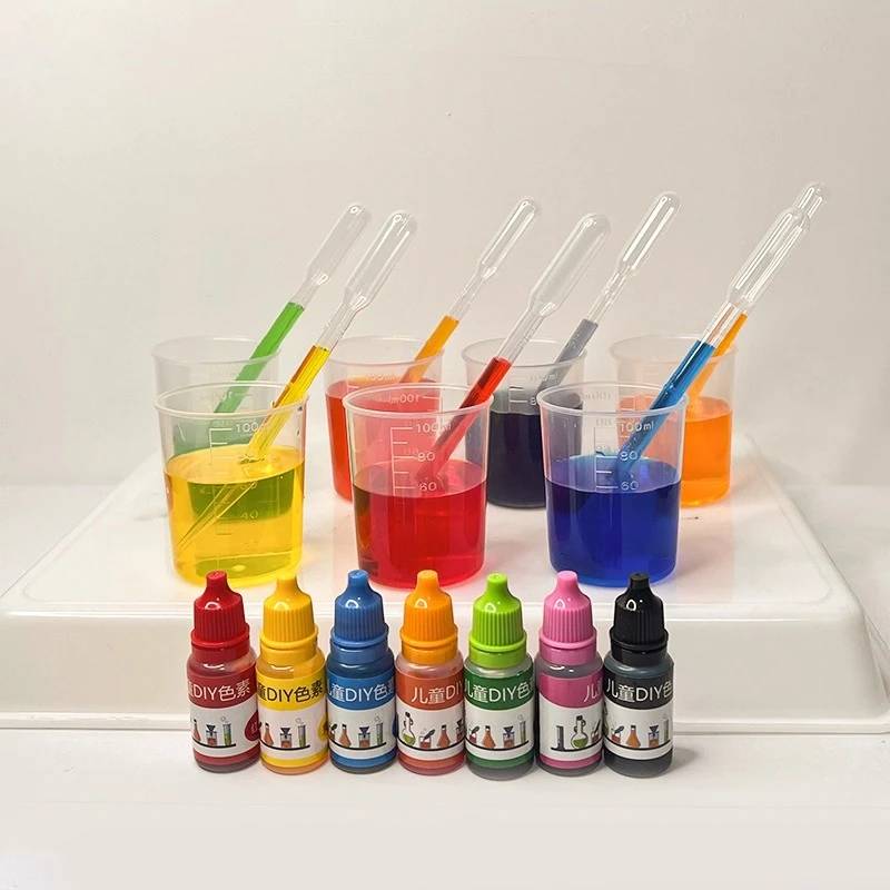 Liquid Colorant 10ML Food Grade Liquid Pigments 8 Colors for Student Science Experiment Handmade DIY Tie Dyeing