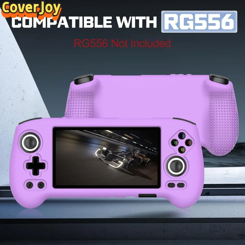 

Силиконовый чехол CoverJoy для ANBERNIC RG556, противоударный защитный чехол с противоскользящей ручкой