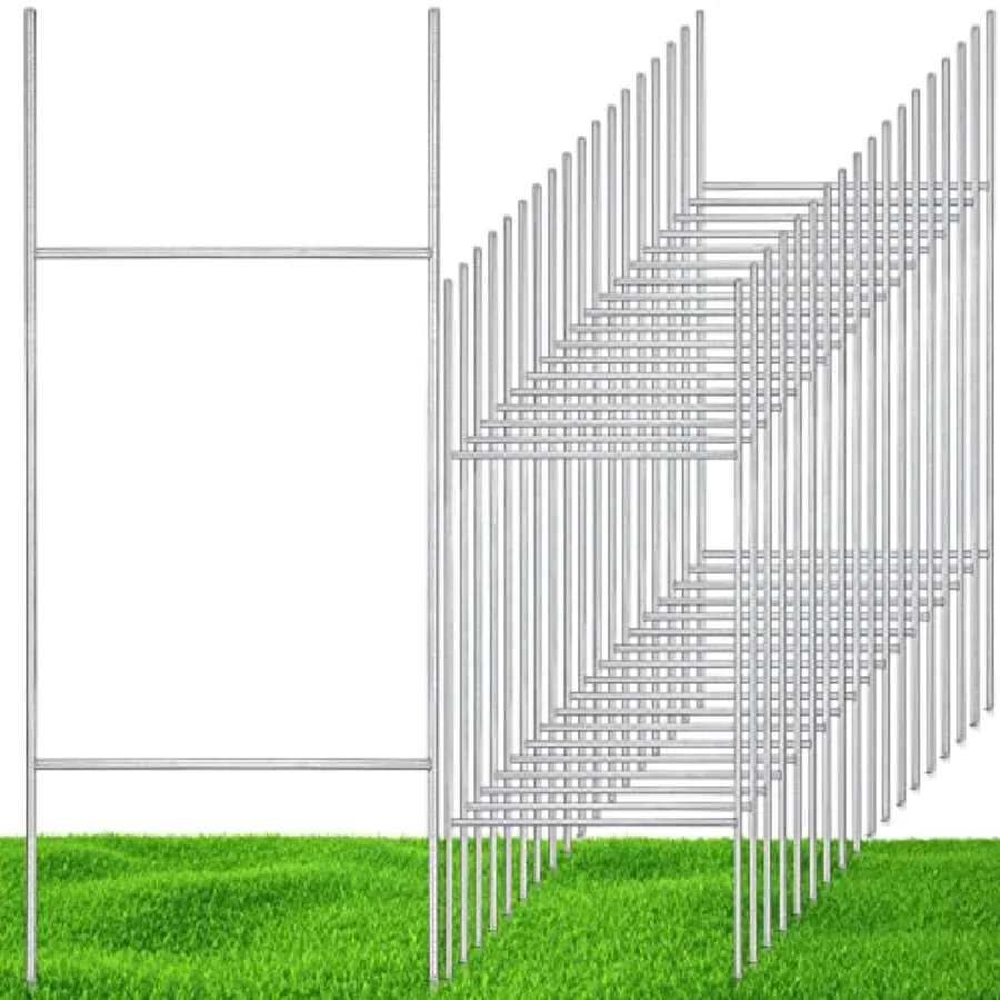 

Pcs H Stakes for Yard Signs '' x 0'' Metal Heavy Duty H Frame Wire Stakes Weatherproof Metal Holder for 250 Anniversary USA 4mm