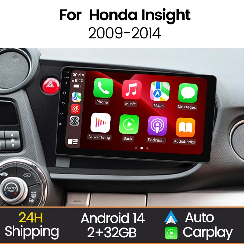 MEKEDE 2Din Android Screen Car Radio With Bluetooth For Honda Insight 2 2009-2014 Wireless Carplay Auto Car Multimedia Player
