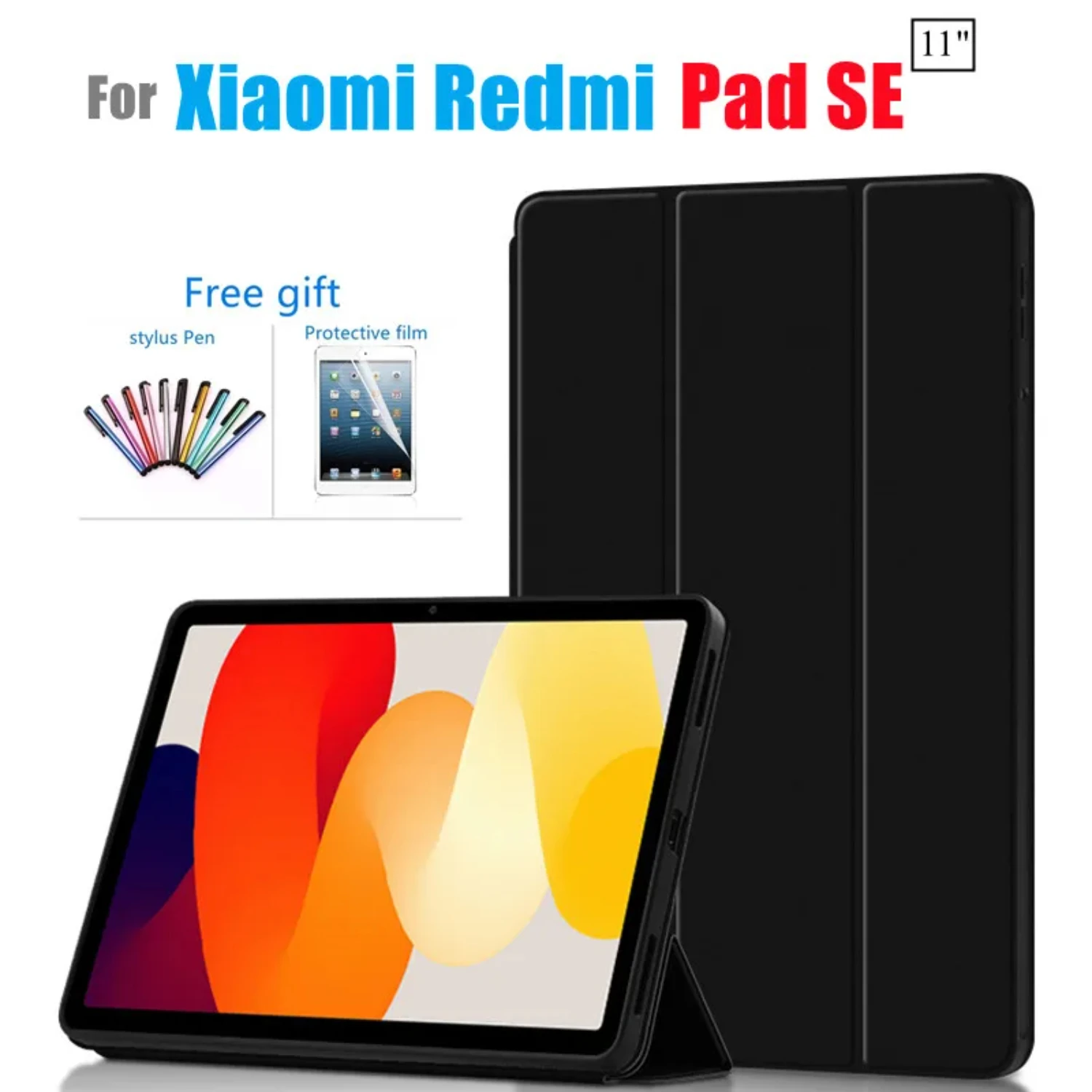 Sleek, stylish, and durable smart folding cover protective shell for 11-inch Pad SE tablet - keep your device safe and secure wi