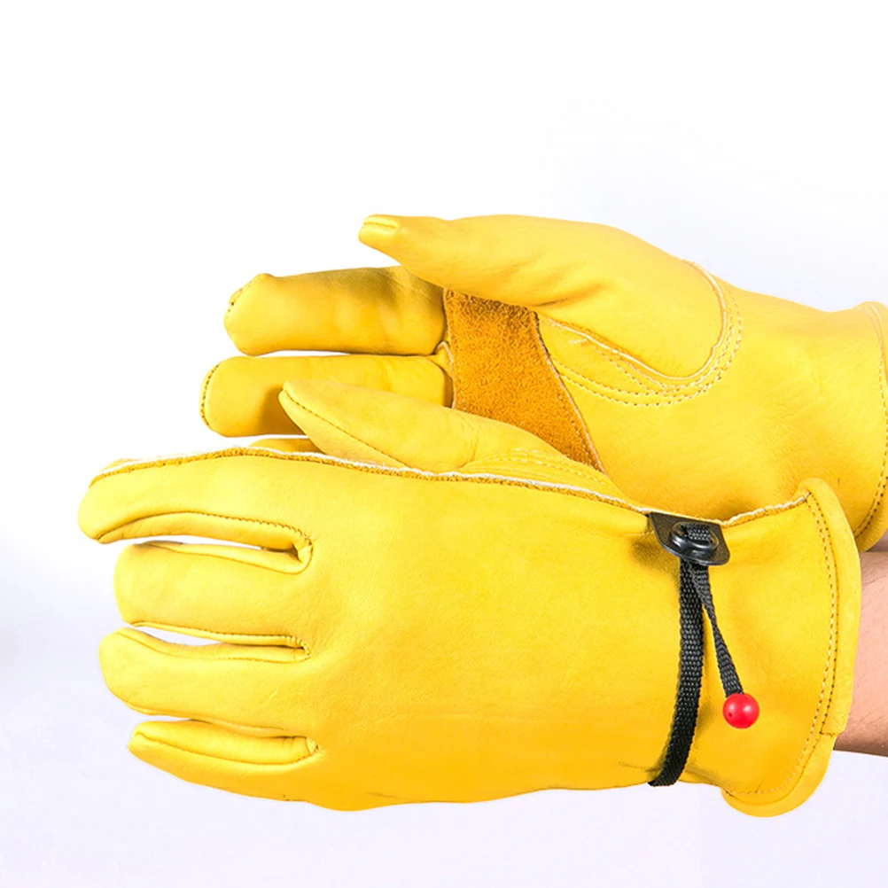 

Gardening Gloves Durable Lightweight Protective Cowhide Climbing Beekeeper Outdoor Working Flexible Hand Safety Reusable Long