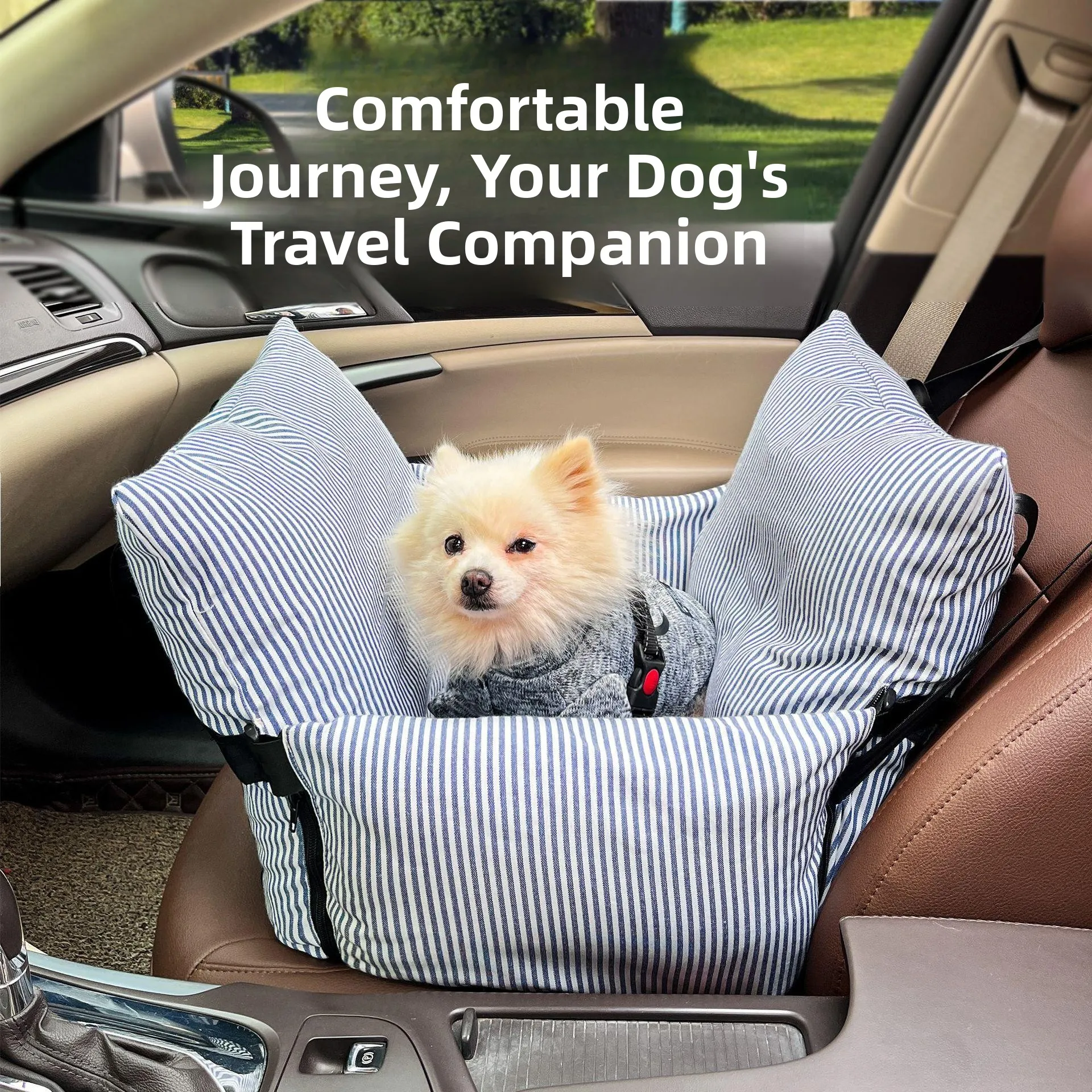 

Large Pet Carrier Bag Dog Travel Car Safety Harness Teddy Multifunctional Pet Bag for Cats And Dogs Spring Travel Es...