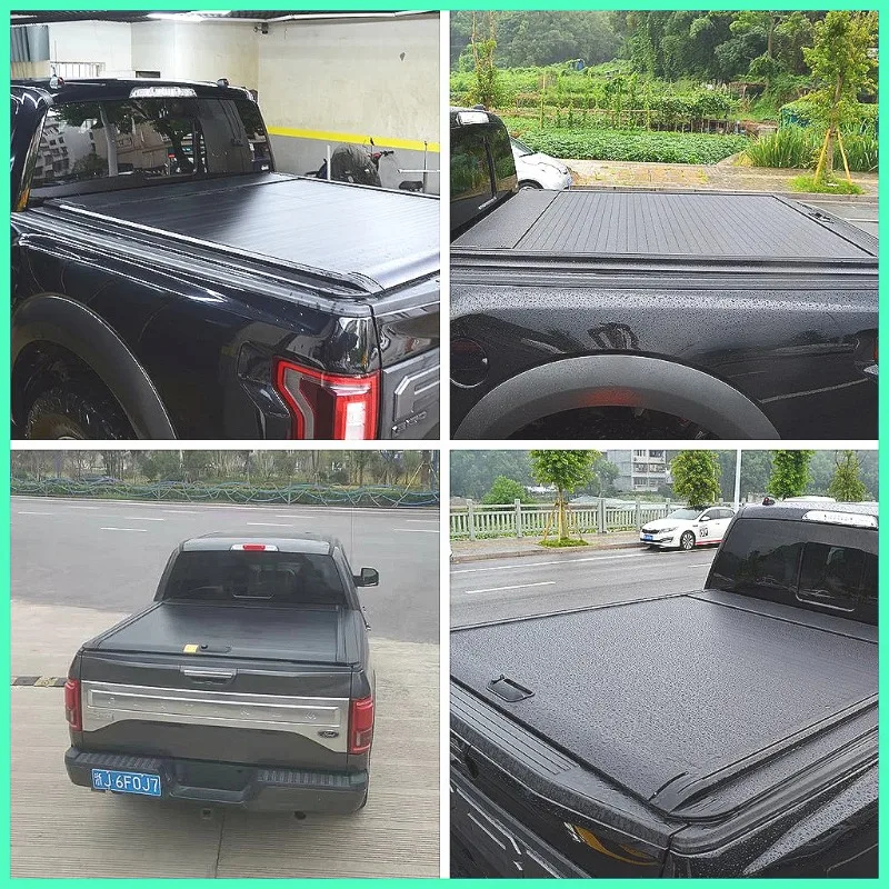 

No-drilling Retractable Tonneau Cover for 2015-2024 Ford F-150 5.8' Bed, Easy Roll-up Truck Accessory