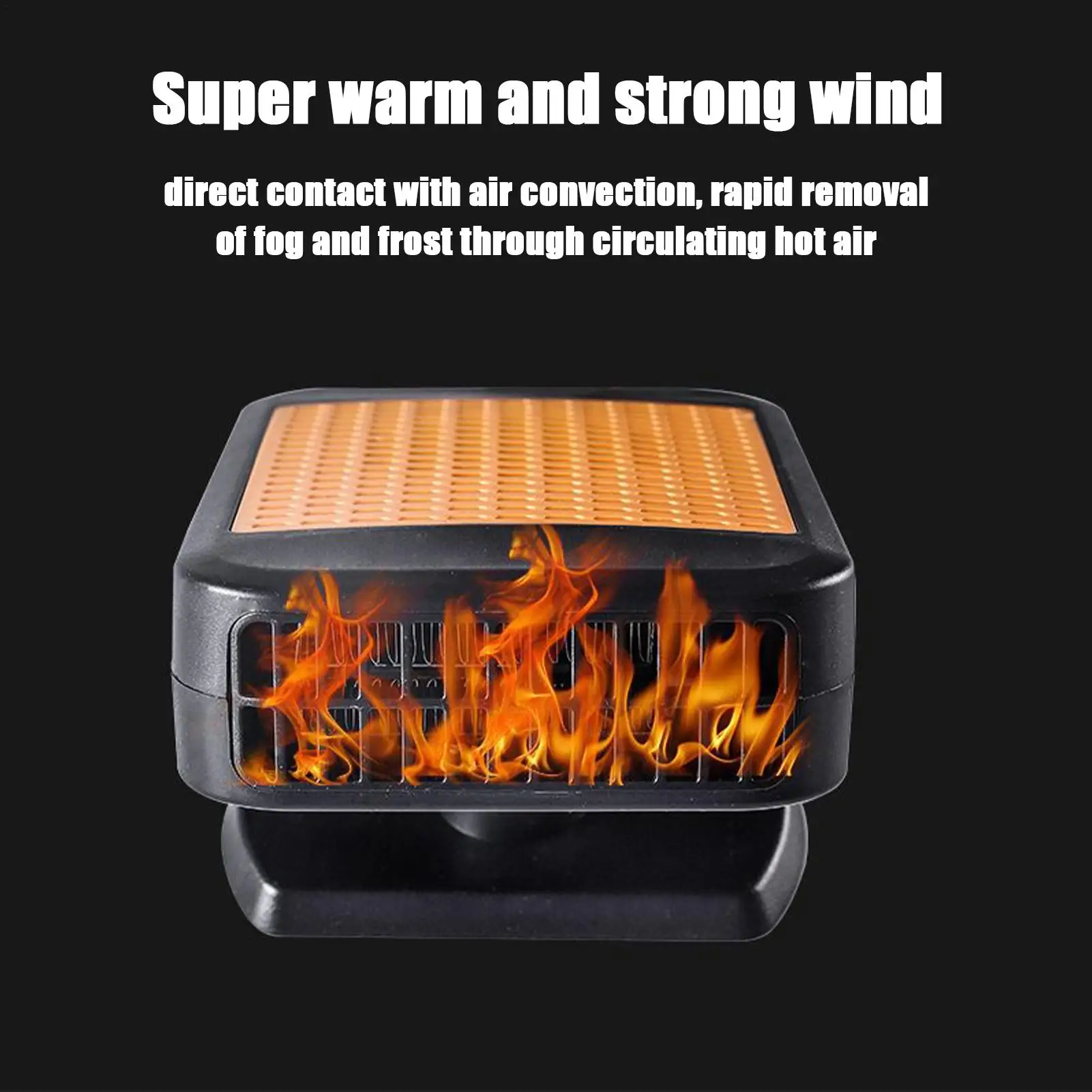 Car Heaters For Vehicle 12V Portable 360 Degree Rotating Accessories Car Space Heater For Winter Cold Weather Truck RV Adventure