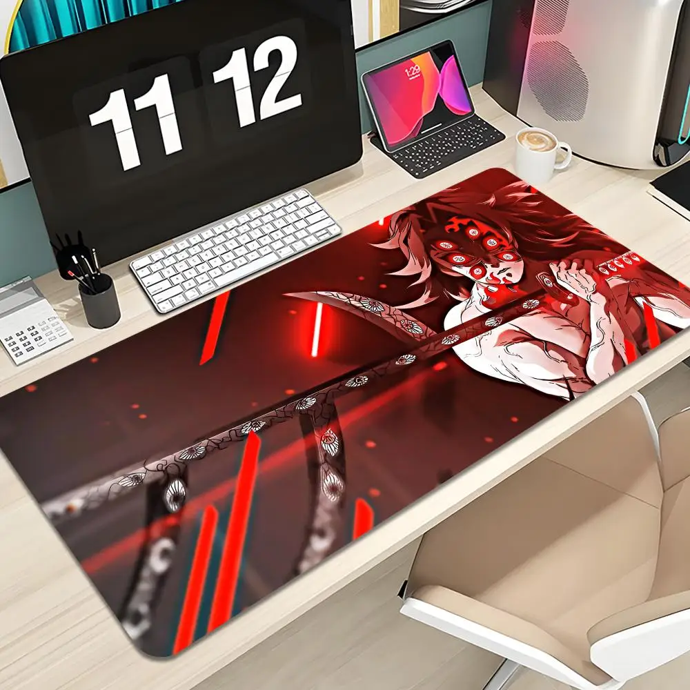 

Anime Kawaii Demon Slayer Kokushibo Mouse Pad Keyboard Mousepad lauge 1200X600 mm Desk Mat PC Gamer Office Carpet Home Table pad