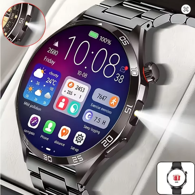 Unisex Smart Watch Compatible for Android, Smartwatch with Answer/Reject Calls, Message Notifications, Caller ID, Find Phone