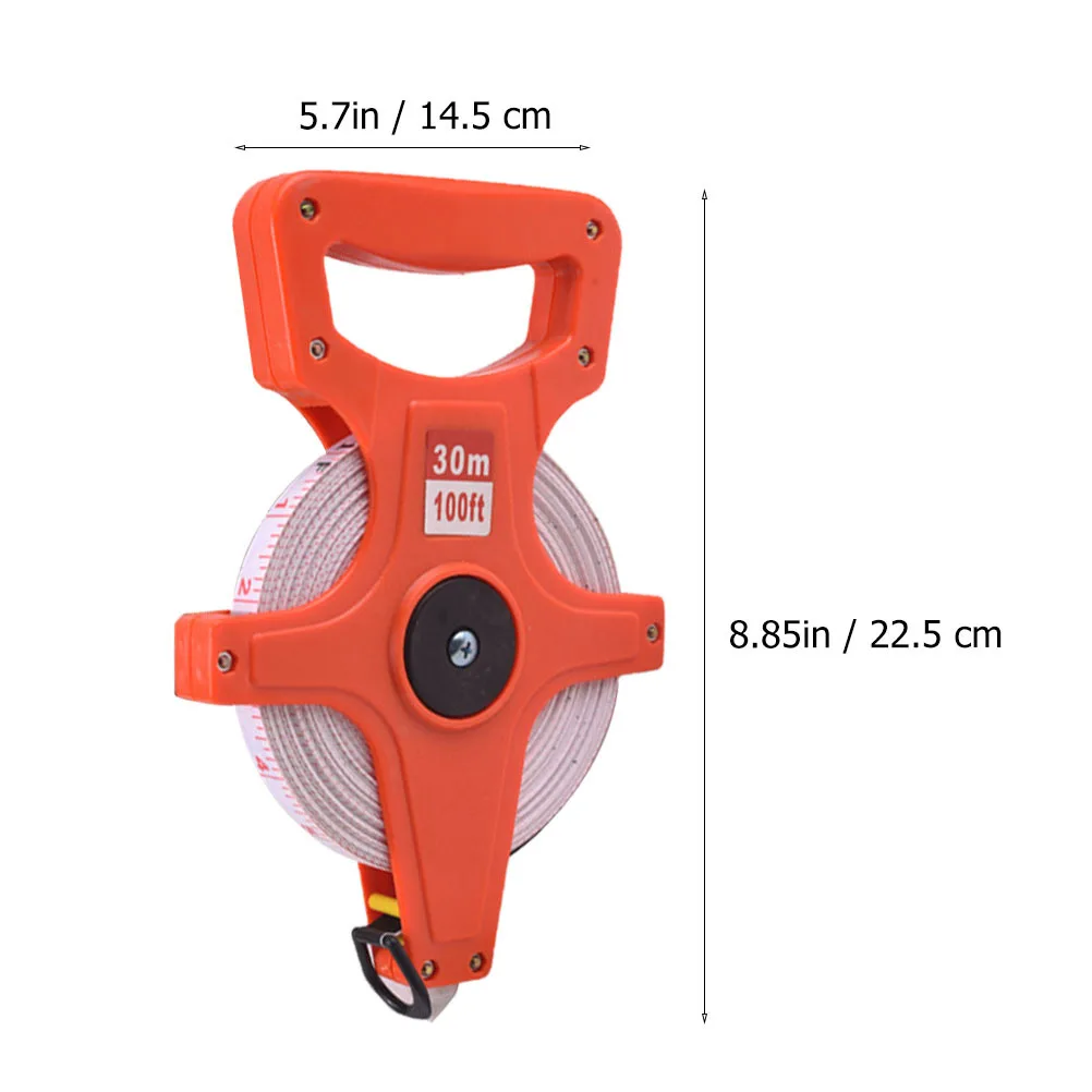 1 Roll Retractable 30M Metric Tape Measure Rugged Shell Building Measurement Tool Engineering Woodworking Open Type