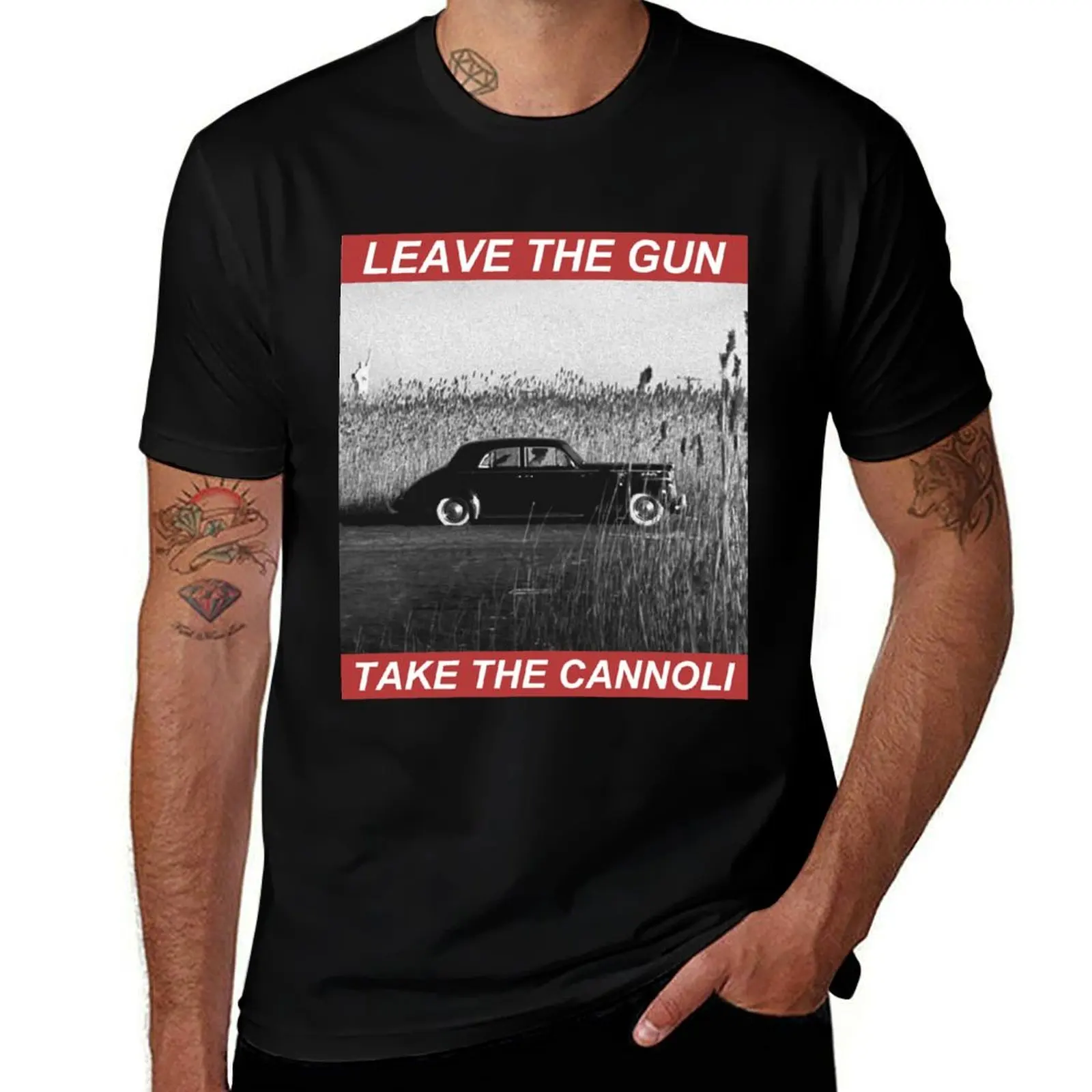 LEAVE THE GUN, TAKE THE CANNOLI T-Shirt plus size tops shirts graphic Aesthetic clothing anime clothes mens plain t shirts