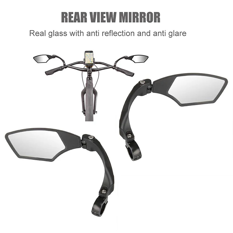 Bicycle Handlebar Rear View Mirrors Bike Cycling Wide Range Back Sight Reflector Adjustable Scooter Bike Mirrors