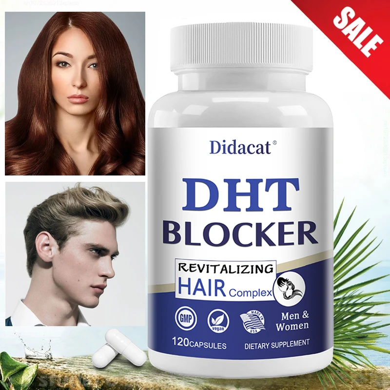 Saw Palmetto Prostate Supplement Reduces Prostate Inflammation DHT Blockers Promote Hair Growth, Hair Loss, Thinning Hair in Men