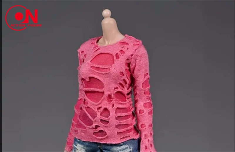 1/6 Schaal Vrouwelijke Gewassen Denim Vest Been Cover Shorts Rimpel Gat T-shirt Kleding Model Fit 12 ''Soldaat Action Figure body Poppen
