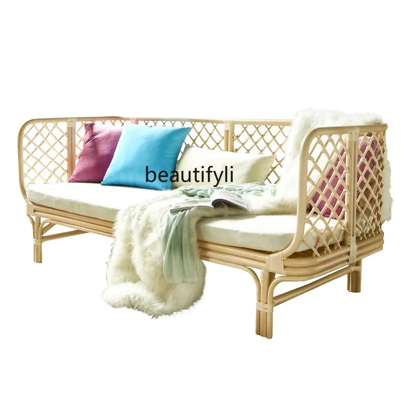 

Nordic Rattan Sofa Combination Creative Japanese Leisure Balcony Rattan Chair Simple Bed & Breakfast Outdoor Bamboo Chair