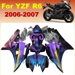 Cool style Injection Fairing Kit Fit for YZF R6 2006 2007 YZFR6 07 06 YZF-R6 Motorcycle Bodywork set purple gradient colour