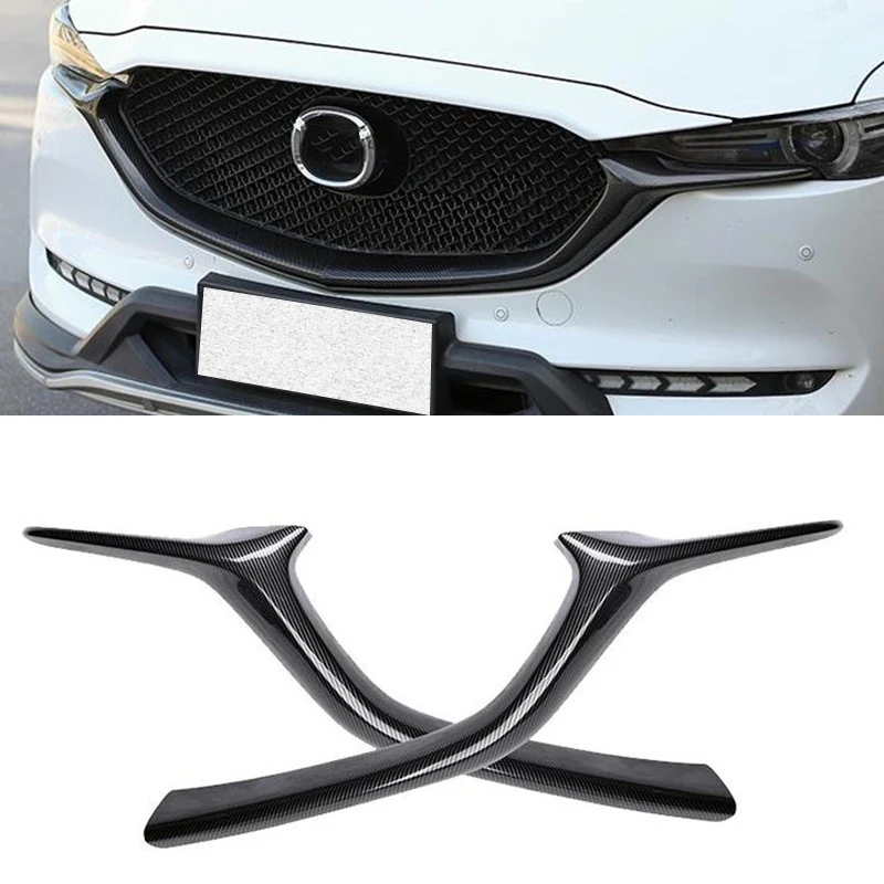 Tira embellecedora de rejilla de coche para Mazda CX-5/2017-2021, parachoques delantero, parrilla de carreras, cubierta embellecedora, accesorios de