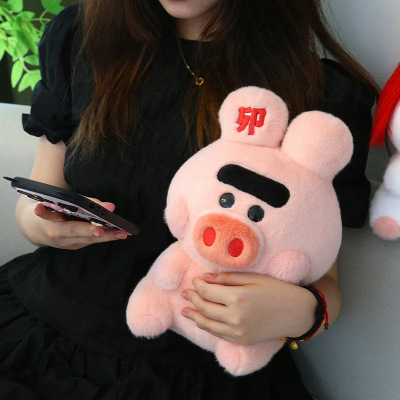 Hot Sell 30cm Funny Big Nose Pig Kawaii Interesting Rabbit Anime Plush Toys Children Create Doll Home Decor Christmas Boy Gift