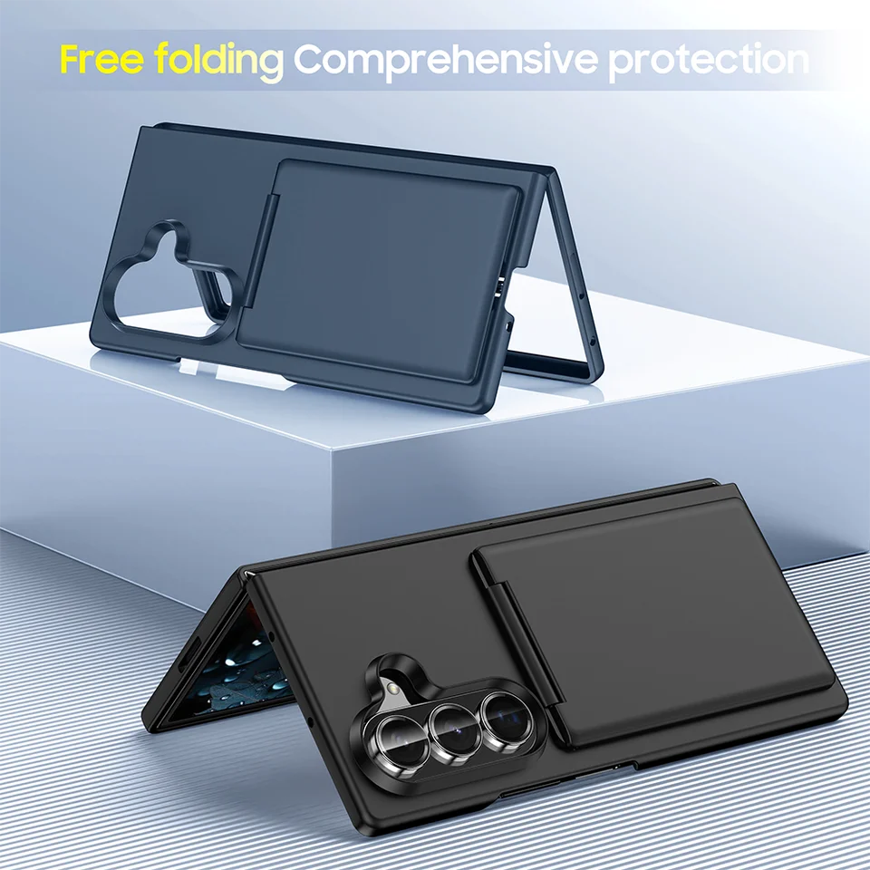 Funda ultra delgada mate para Samsung Galaxy Z Fold 8 Ultra 7 6 5 con ranura para tarjeta de identificación y banco, cubierta dura de PC 6