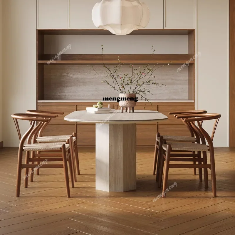 

F182 French Retro Slate Dining Tables Modern Minimalist Restaurant Dining Table Designer Countertop High-End Home Furniture