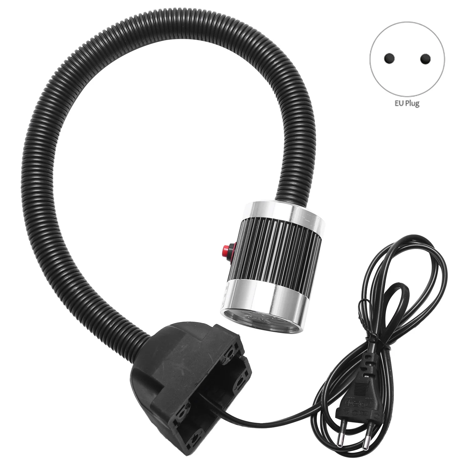 ABLU-220V 9W Led Machine Work Lamp 50Cm Gooseneck Industrial Cnc Machine Lathe Tool Light Milling Machine Work Light Eu Plug