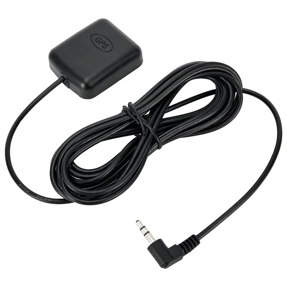 

For Car Truck SUV Dash Cams Dash Camera External GPS Antenna 3.5mm Elbow Parts Accessories 280-300cm 3V-5V