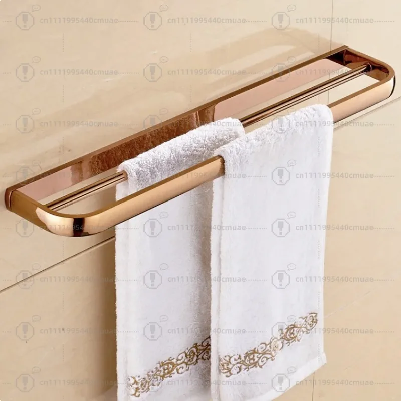 Luxury Rose Gold Bathroom Accessories Brass Wall Mounted Toilet Brush Paper Towel Holder Rack Glass Shelf Bath Hardware Set