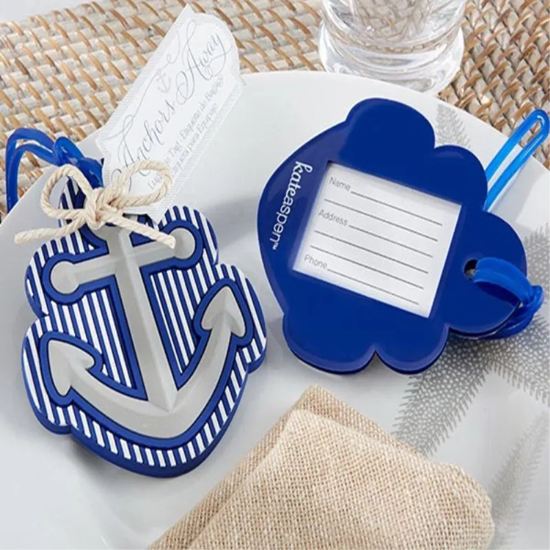 FREE SHIPPING 20pcs/lot Travel Wedding Return Gift Rubber Anchor Luggage Tag