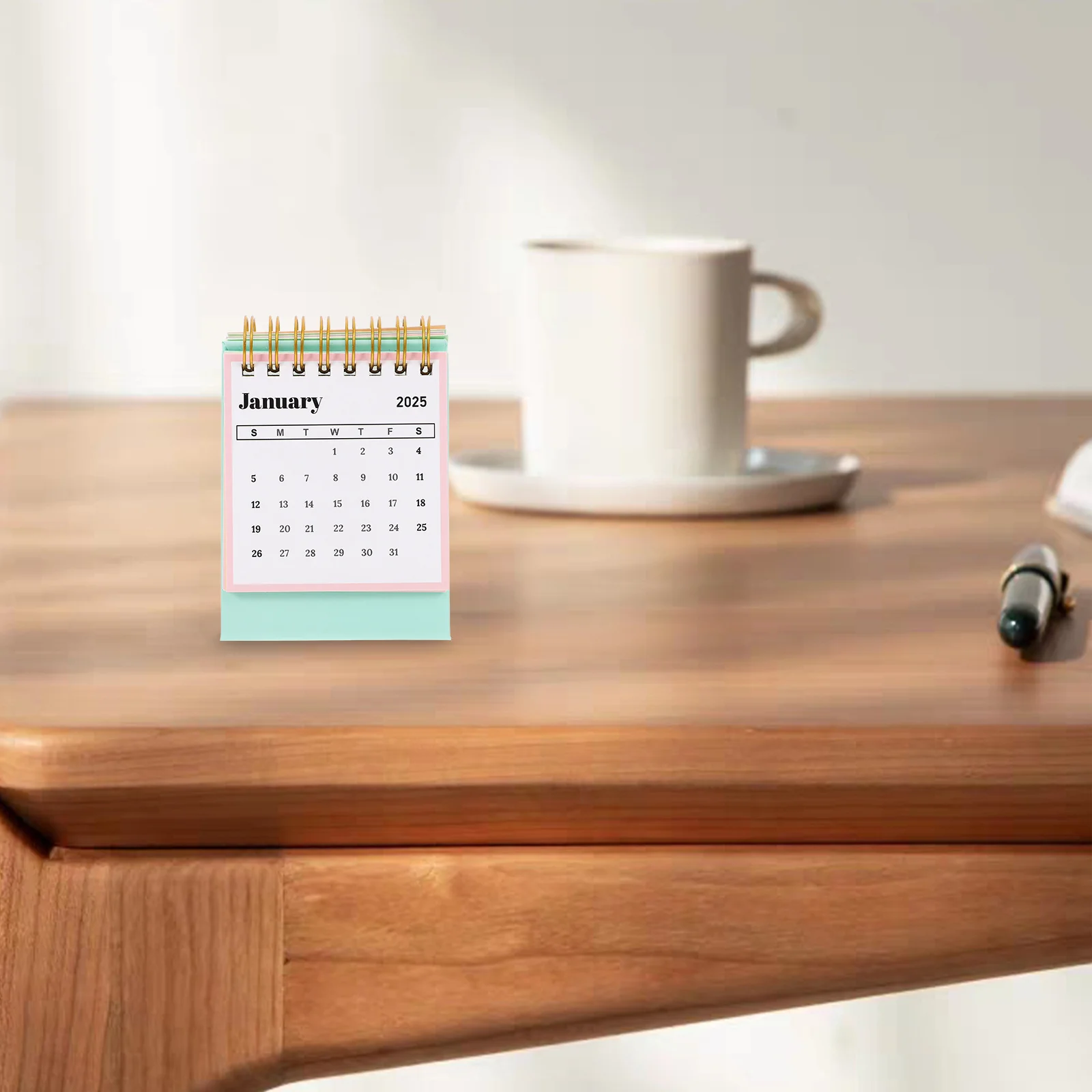 

Creative Mini Desk Calendar Pocket Size Minimalist Design Portable English Version Decorative Desktop Month Calendar Office
