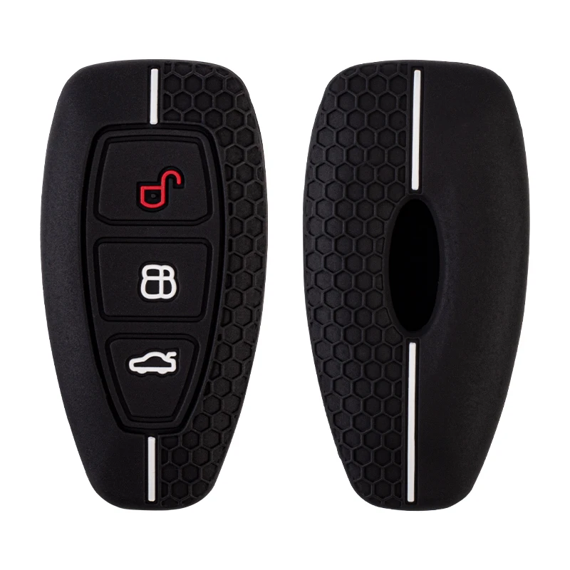 Silicone Car Key Case For Ford Puma Grand C Max Focus Mondeo Kuga Fiesta Ecosport Transit Kuga Silicone Remote Key Case