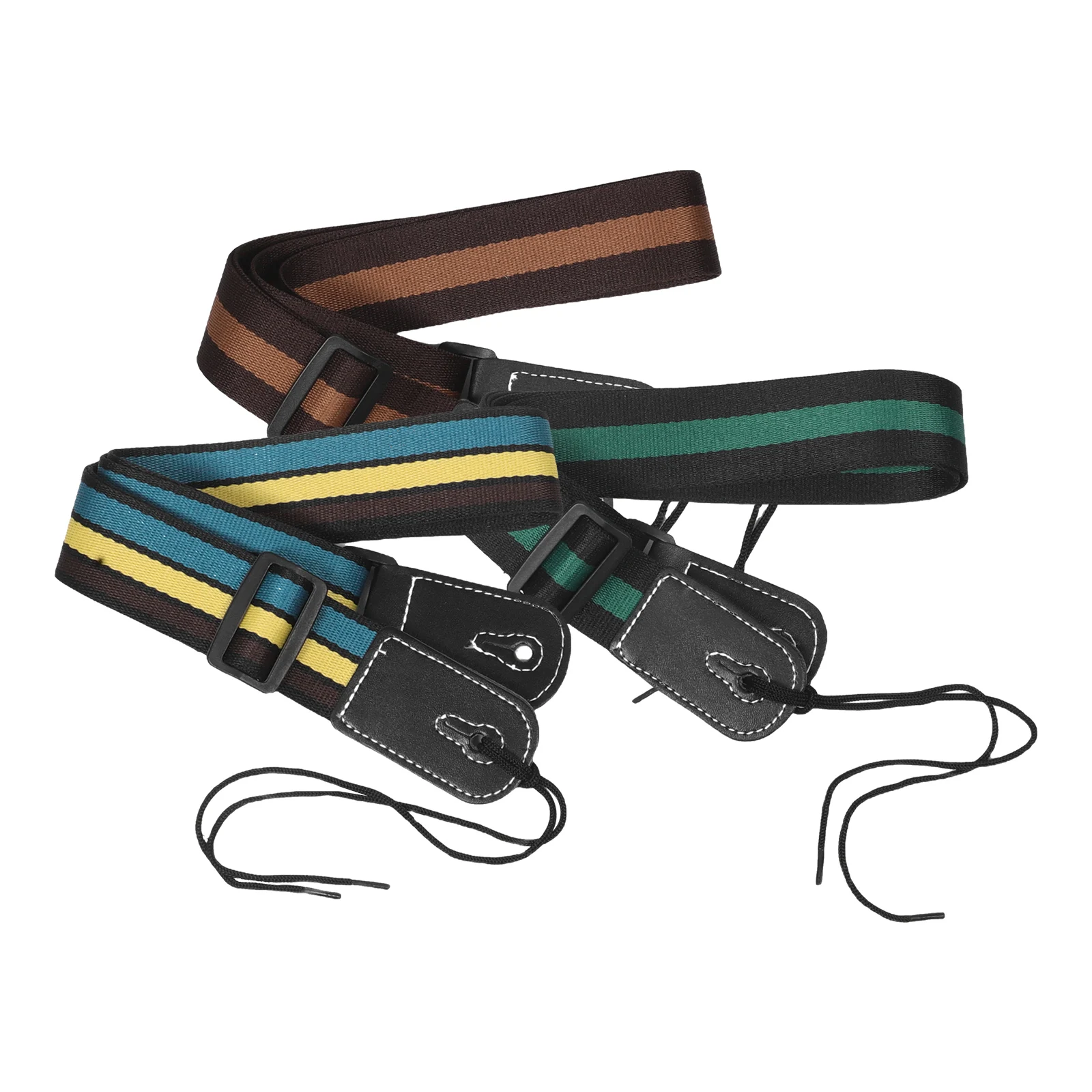 Correa de guitarra decorativa, cinturón de poliéster, bandolera eléctrica ajustable, bolso de hombro ancho, repuesto, 3 uds.
