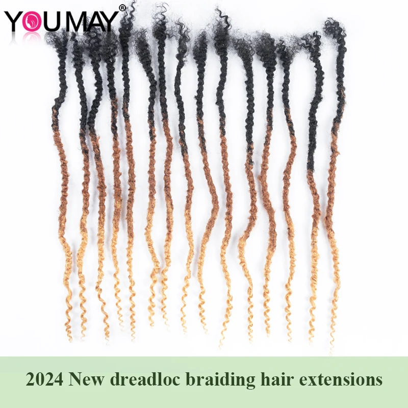 New Fum Dreadloc 1b/30/27 Ombre Color Dread Lock Braiding Hair Crochet Braiding Hair Real Human Hair Braids For Black Youmay