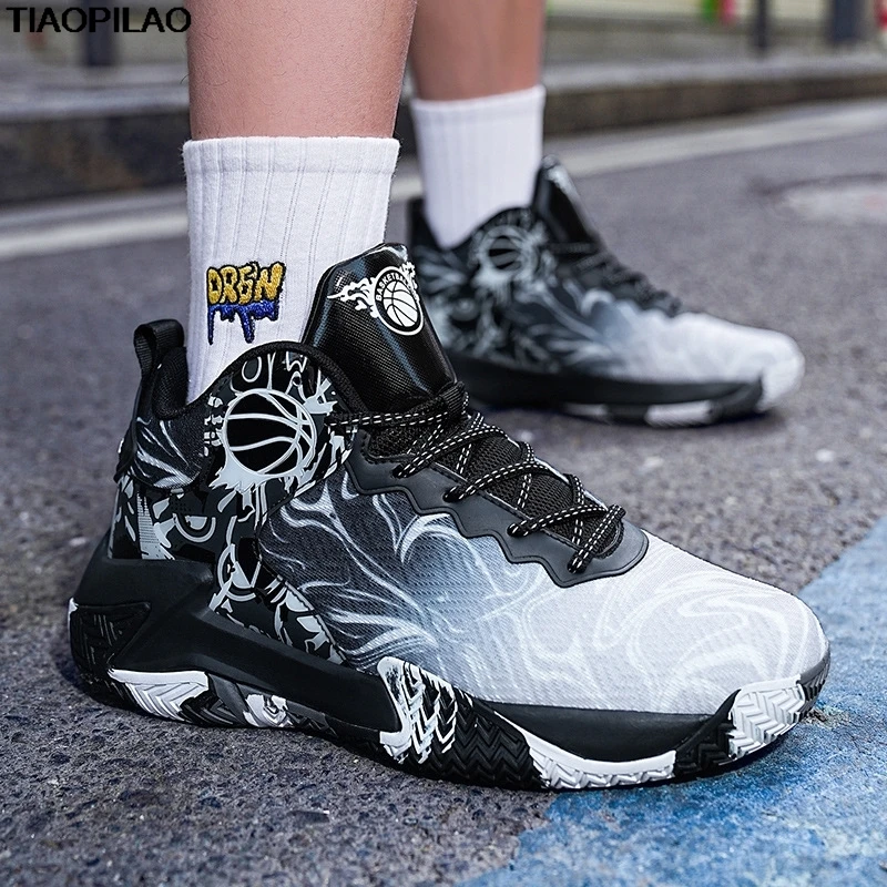 Practical Sports Men's Sports Shoes Student Anti Slip Air Cushion Boys' Basketball Shoes Fashionable Casual Men's Running Shoes