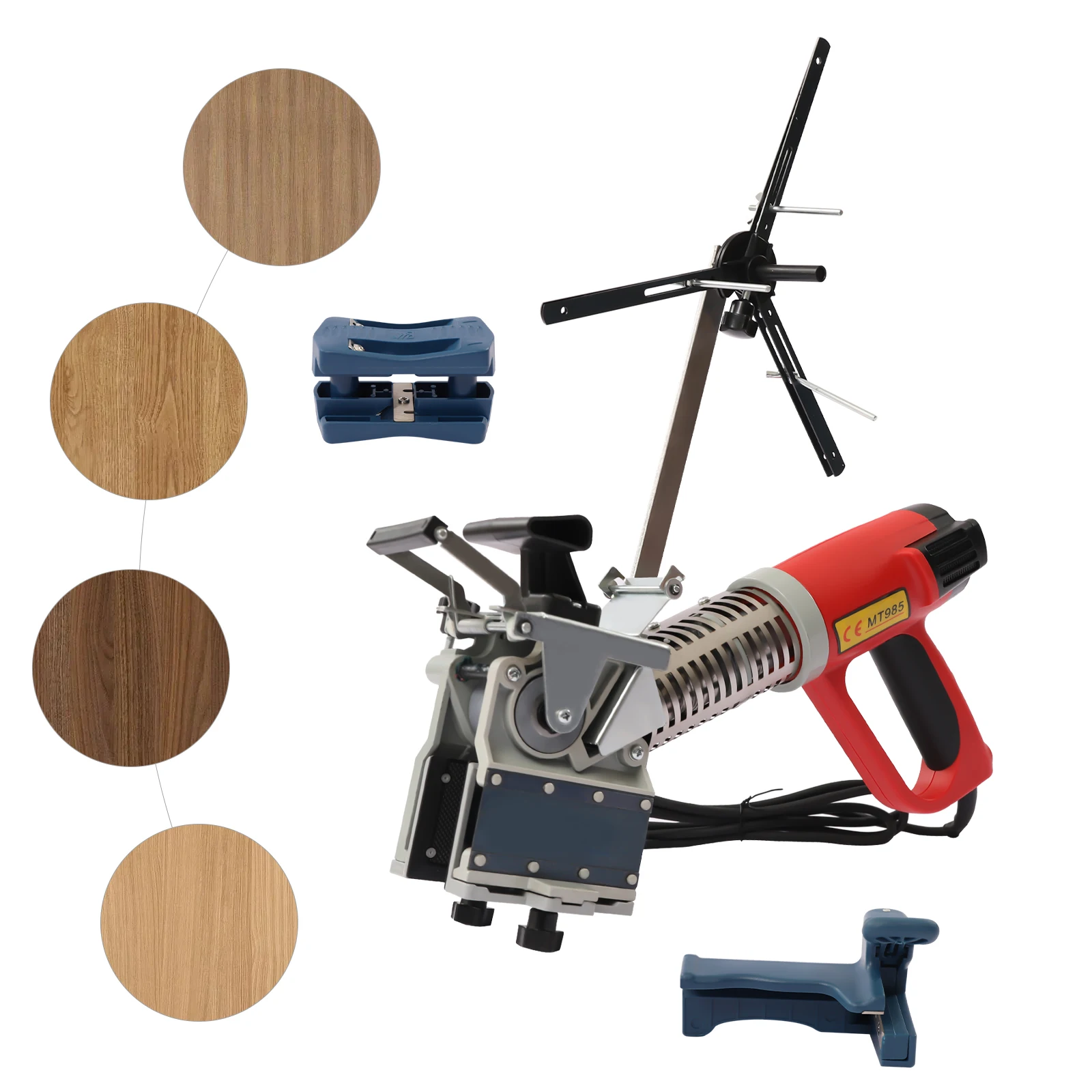 2000W Portable Woodworking Edge Banding Machine with Triangle Bracket, 3 Adjustable Air Speeds & Temperature Control