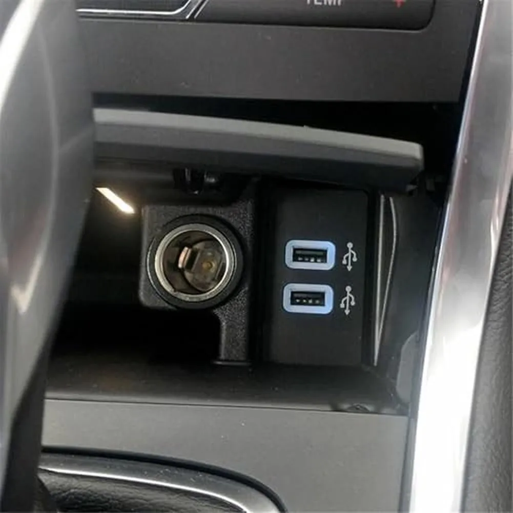Dual USB Port Interface Module HC3Z-19A387-B HU5Z-19A387-A For CarPlay Infotainment System Upgrade Black ABS Hub Car Electronics