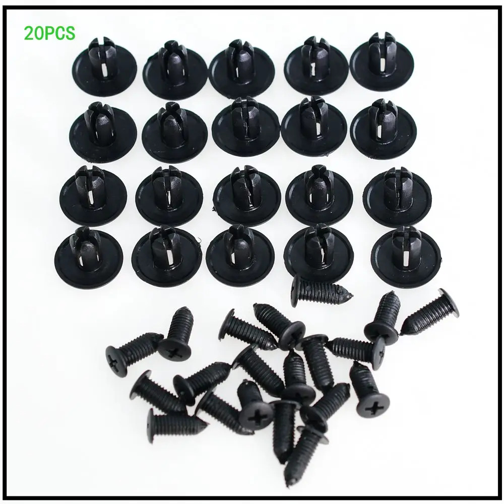 10-20PCS 8MM Automobile Fender Pierced Nail Plastic Rivet Expansion Buckle Suitable For VW Audi Nissan Toyota