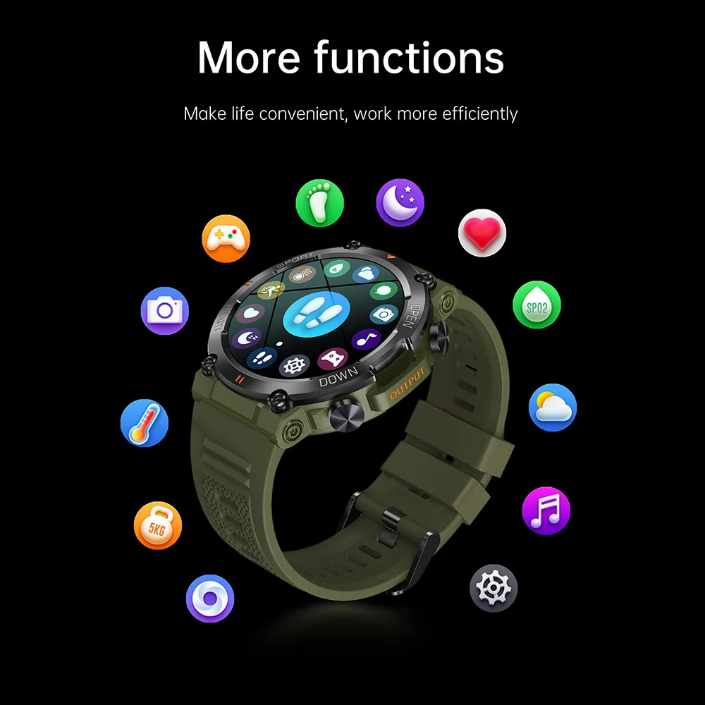 K56 pro Smart Watch chiamate Bluetooth pedometro esterno esercizio promemoria messaggio monitoraggio pressione sanguigna frequenza cardiaca a tre