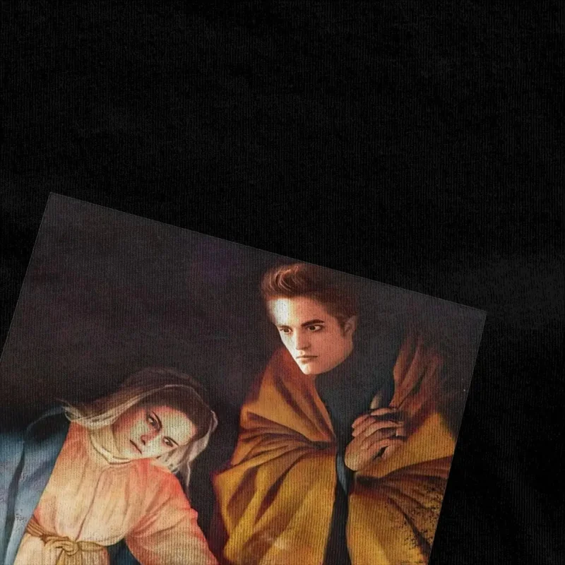 Y2K Twilight Bella And Edward T For Men 100% Cotton Leisure T- O Neck Robert Pattinson Tee Shirt Short Sleeve Clothes