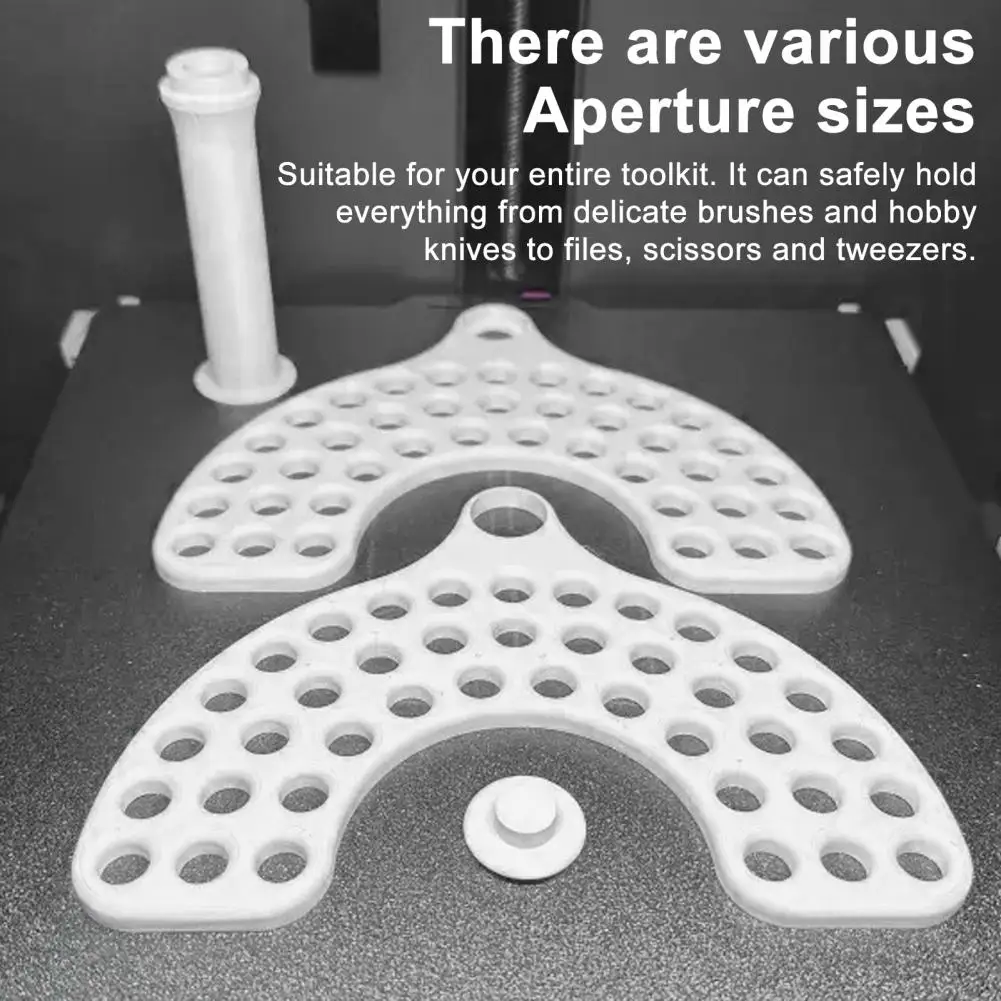 

Hobby Tool Storage Rack Adjustable Multi-hole Paintbrush Holder Capacity Organizer Kit for Brushes Pens for Crafting for Desk