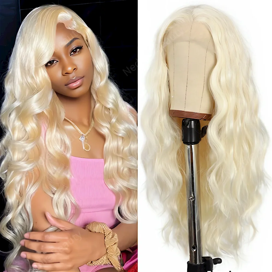 

Body Wave Colored 13x6 HD Lace Frontal Wig Human Hair Blonde 613 100% Transparent Choice 30 40 Inch PrePlucked Wigs For Woman