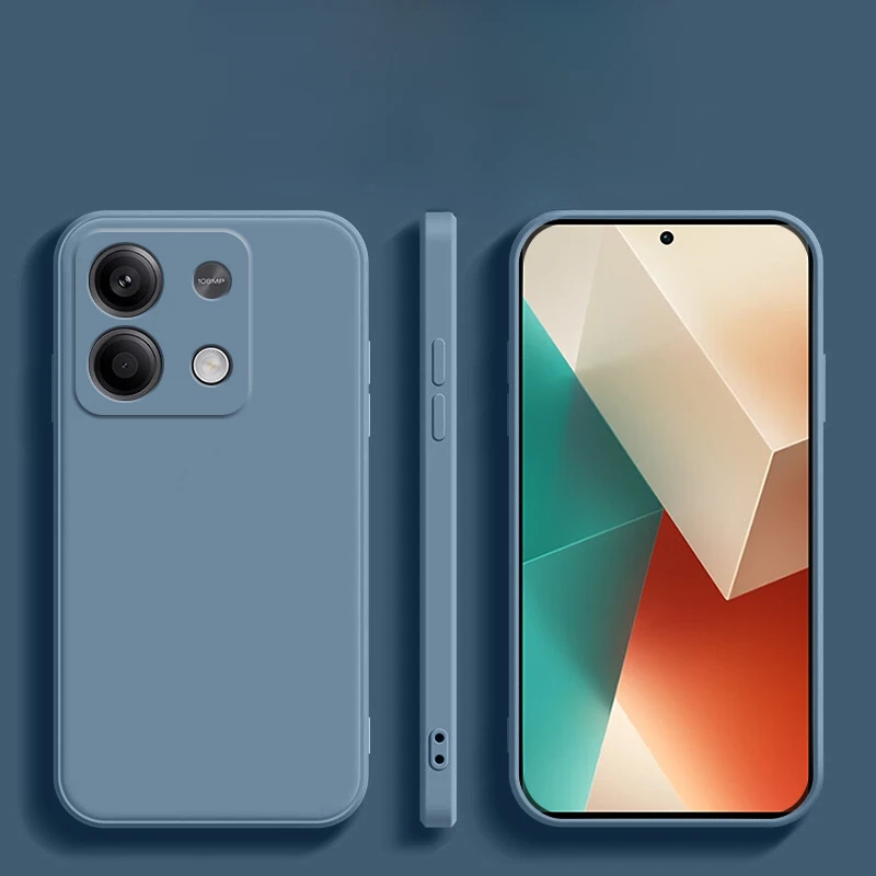 Fashion Square Frame Silicone Phone Case For Xiaomi Redmi Note 13
