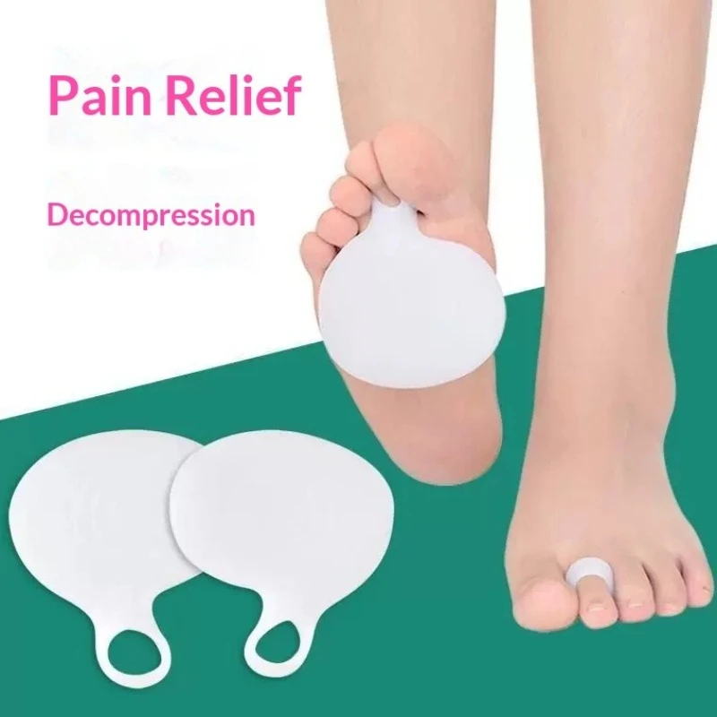 Gel Silicone Toe Separator with Metatarsal Pad 2 in 1 Ball of Foot Cushion Toe Overlapping Toes Foot Care Inserts for Men Women