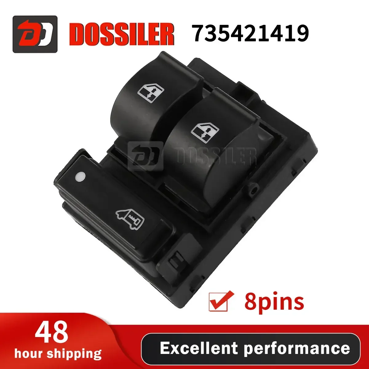 735421419 Dossiler Window Switch Car Electric for Citroen Relay Doblo Ducato Boxer 6490.X8 6490.X9 735487419 735498684 735532905